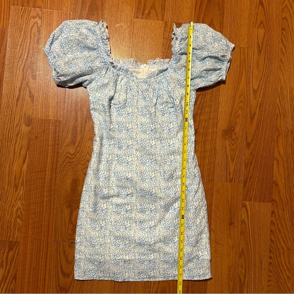 Pink Lily x Caitlin Covington Palm Beach Mini Dress Cottage Floral Blue Size XS - Picture 13 of 14